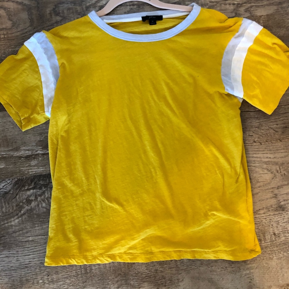Yellow J. Crew Cotton T-Shirt—Size Medium